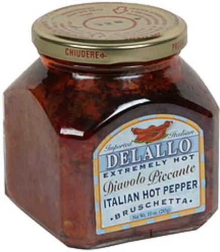 DeLallo Bruschetta, Italian Hot Peppers, Extremely Hot Diavolo Piccante - 10 oz