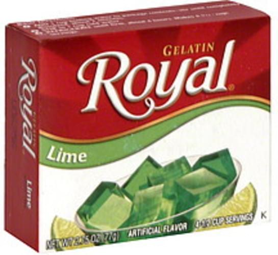 Royal Lime Gelatin 2.75 oz, Nutrition Information Innit