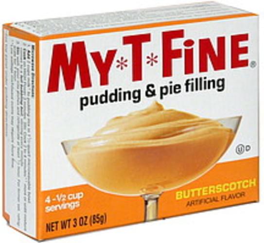 My T Fine Butterscotch Pudding & Pie Filling 3 oz, Nutrition