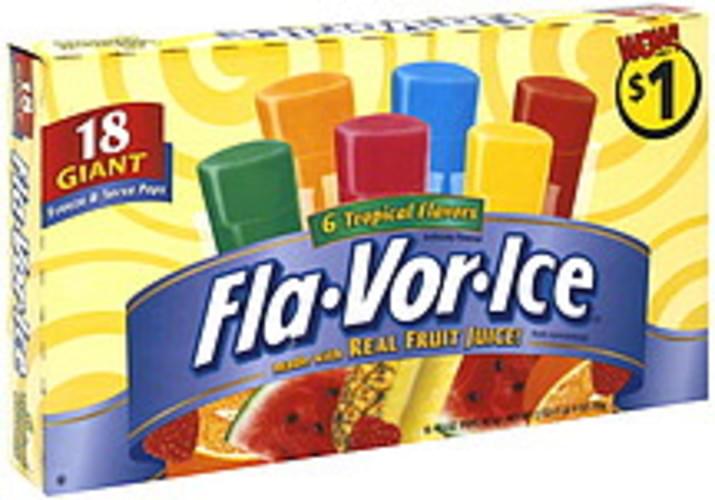 Fla Vor Ice 6 Tropical Flavors Freeze Serve Pops 18 Ea Nutrition Information Innit Fla Vor Ice 6 Tropical Flavors Freeze Serve Pops 18 Ea Nutrition Information Innit