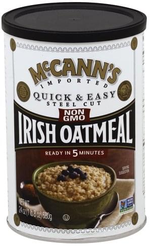 McCanns Irish, Steel Cut, Quick & Easy Oatmeal - 24 oz
