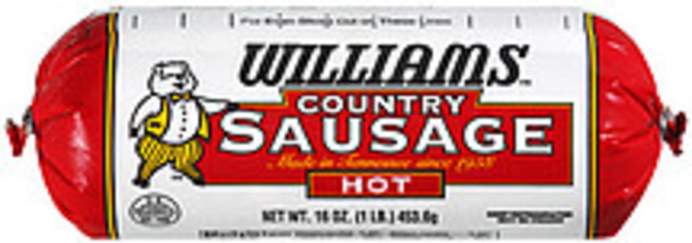 Williams Hot Country Sausage 16 oz, Nutrition Information Innit