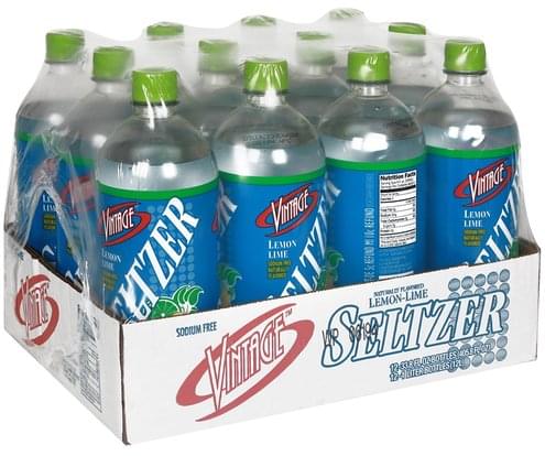 Vintage Lemon Lime Seltzer - 12 ea, Nutrition Information ...