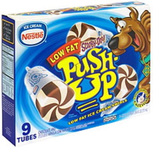 Push Up Low Fat, Chocolate and Vanilla, Scooby Doo Ice Cream 9 ea