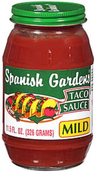 Spanish Gardens Taco Mild Sauce 11 5 Oz Nutrition Information