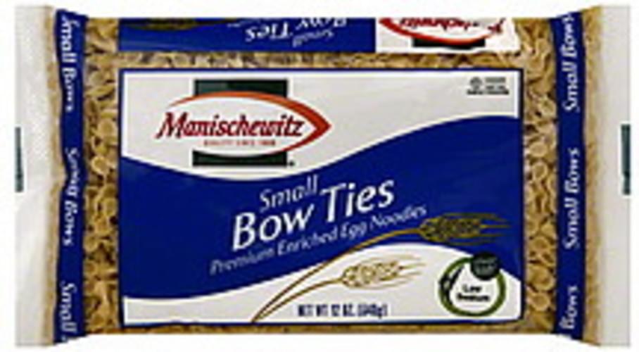 Manischewitz Premium Enriched, Small Bow Ties Egg Noodles 12 oz
