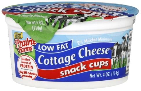 Prairie Farms Low Fat Snack Cups Cottage Cheese 4 Oz Nutrition