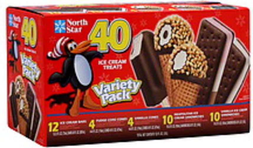 North Star Variety Pack Ice Cream Treats 40 ea, Nutrition Information