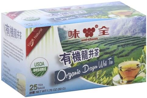 Wei-Chuan Dragon Well, Bags Organic Tea - 25 ea