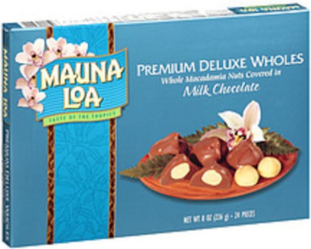 Mauna Loa Premium Deluxe Wholes Nuts Covered In Milk Chocolate