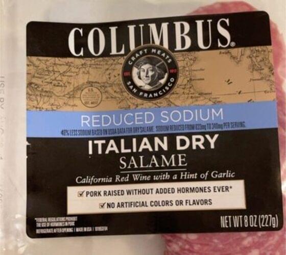 Columbus Salame Company Reduced Sodium Italian Dry Salame 28 g