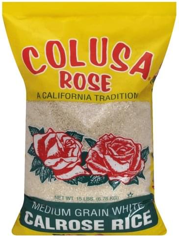 Colusa Rose Calrose, Medium Grain White Rice - 15 lb