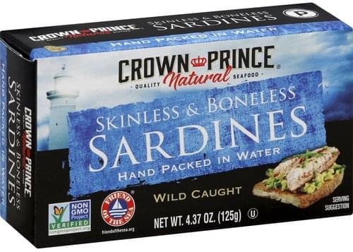 Crown Prince Skinless & Boneless, Wild Caught Sardines - 4 ...
