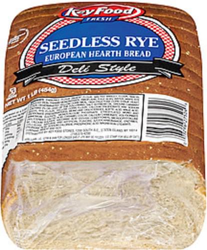 Key Food Seedless Rye European Hearth Bread - 1 lb
