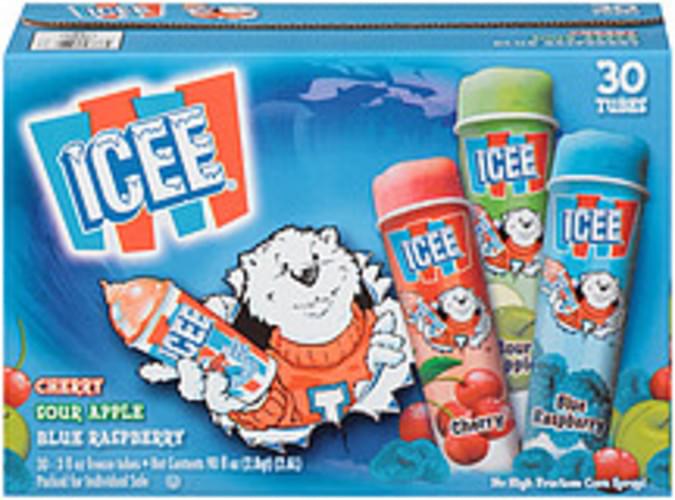 ICEE Cherry/Sour Apple/Blue Raspberry SqueezeUp Tubes 90 oz, Nutrition Information Innit