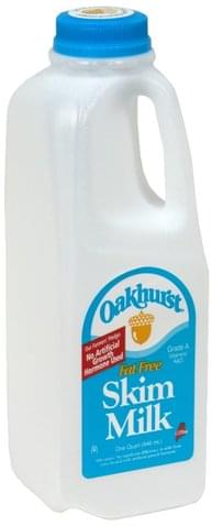 Oakhurst Skim, Fat Free Milk - 1 QT
