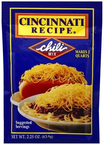 Cincinnati Recipe Chili Mix - 2.25 oz, Nutrition Information | Innit