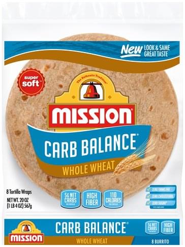 Mission Super Soft, Burrito Tortilla Wraps - 8 ea