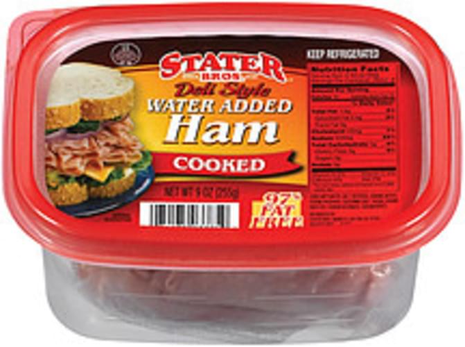 Stater Bros. Deli Style Cooked Ham 9 oz, Nutrition Information Innit