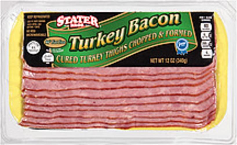 Stater Bros. Turkey Bacon 12 oz, Nutrition Information Innit