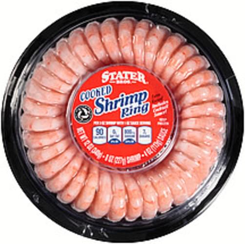 Stater Bros. Cooked With Cocktail Sauce Shrimp Ring 12 oz, Nutrition Information Innit