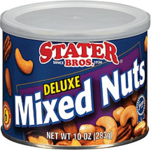 Stater Bros. Deluxe Mixed Nuts 10 oz, Nutrition Information Innit