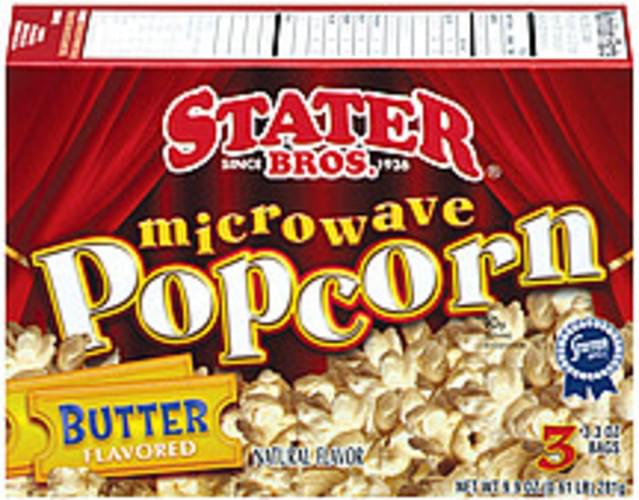 Stater Bros. Butter Flavored 3.3 Oz Bags Microwave Popcorn 3