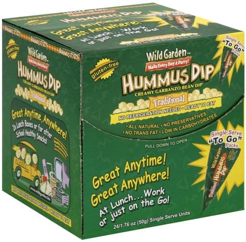 Wild Garden Traditional To Go Packs Hummus Dip 24 Ea Nutrition