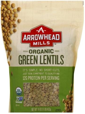 Arrowhead Mills Organic, Green Lentils - 16 oz