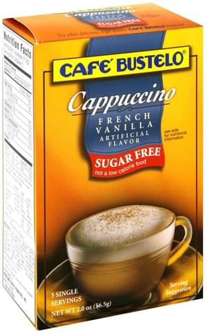 Cafe Bustelo French Vanilla, Sugar Free Cappuccino - 2 oz, Nutrition