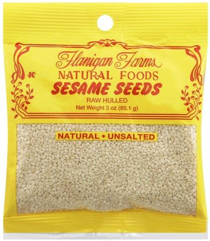 Flanigan Farms Unsalted, Raw Hulled Sesame Seeds - 3 oz