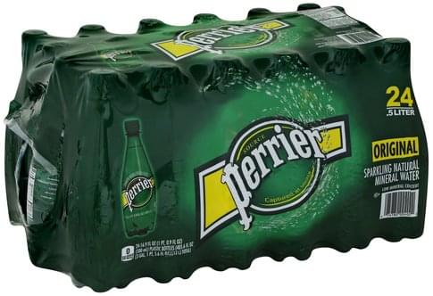 Perrier Natural Mineral, Original Sparkling Water - 24 ea