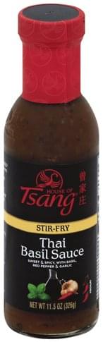 House of Tsang Stir-Fry, Medium Thai Basil Sauce - 11.5 oz, Nutrition