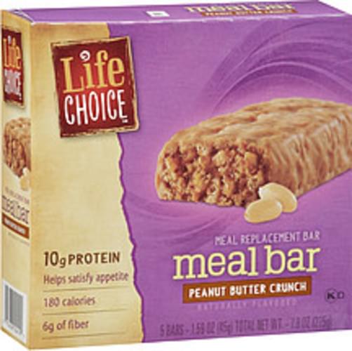 Life Choice Meal Replacement Peanut Butter Crunch 1.59 Oz Bars 5