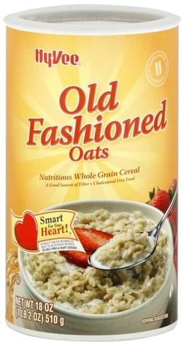 Hy Vee Old Fashioned Oats Cereal - 18 oz