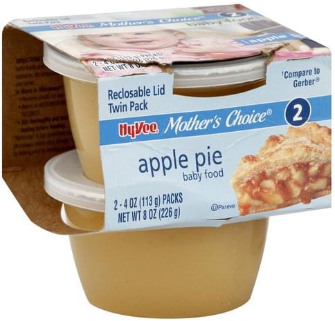 Hy Vee Stage 2 Apple Pie - 2 ea