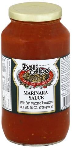 Dell Alpe with San Marzano Tomatoes Marinara Sauce - 25 oz, Nutrition Information | Innit Dell Alpe with San Marzano Tomatoes Marinara Sauce - 25 oz, Nutrition Information | Innit