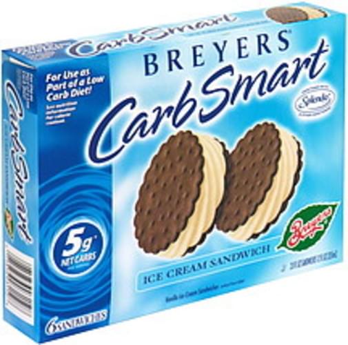 Breyers Vanilla Ice Cream Sandwiches 6 Ea Nutrition Information Innit