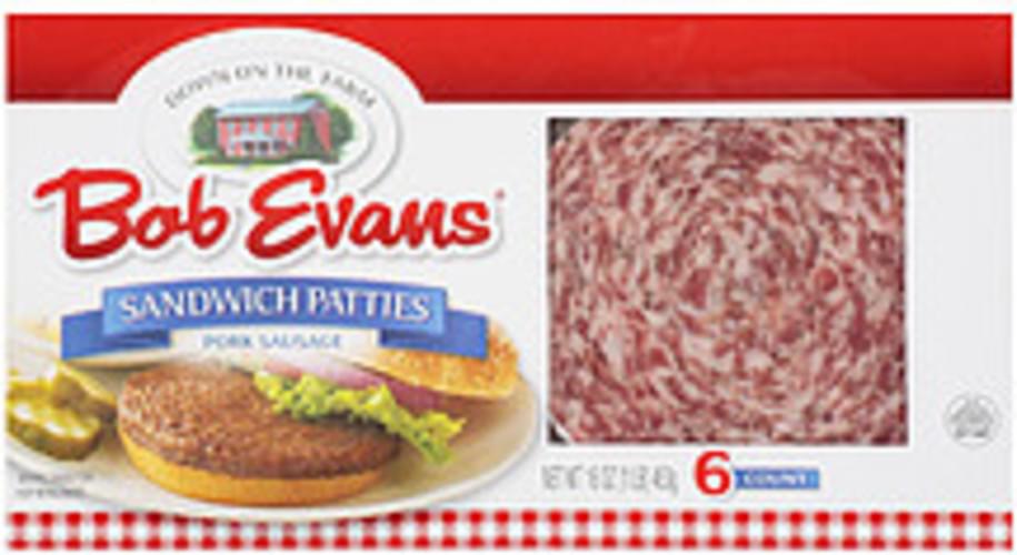 Bob Evans Sandwich Patties Pork Sausage 6 Nutrition Information Innit