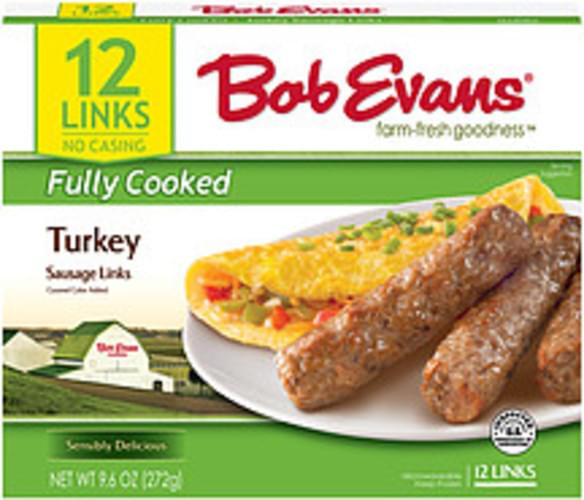 Bob Evans Fully Cooked Turkey Sausage Links 9 6 Oz Nutrition Information Innit Bob Evans Fully Cooked Turkey Sausage Links 9 6 Oz Nutrition Information Innit