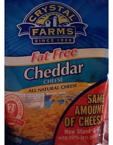 Crystal Farms Cheddar Cheese Fat Free - 28 g