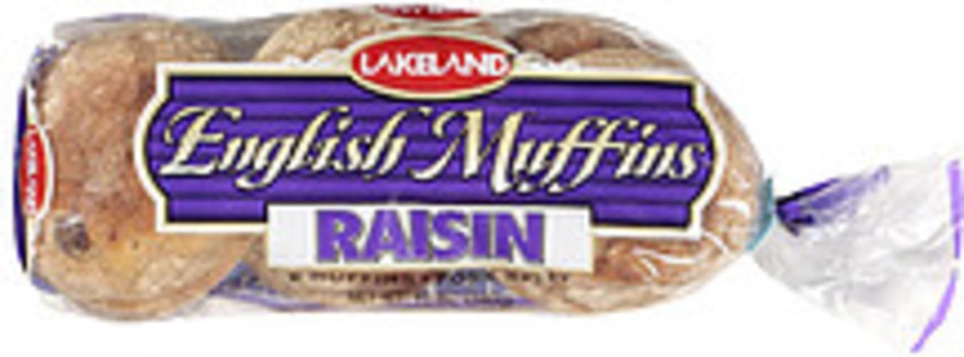 Lakeland Raisin English Muffins 12 oz, Nutrition Information Innit