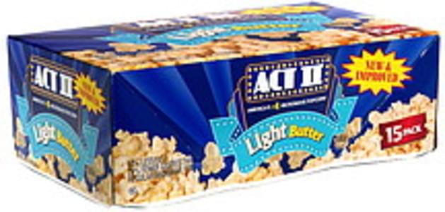 Act II Zesty Butter Microwave Popcorn - 3 ea, Nutrition ...