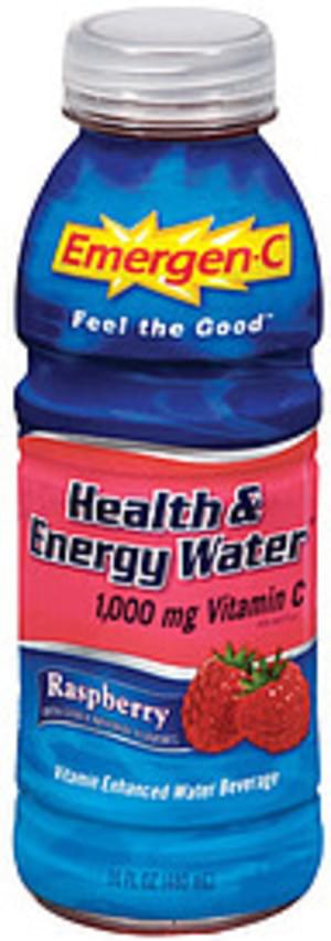 Emergen-C Health & Energy Water Raspberry Flavor Vitamin Enhanced Water Beverage - 16 oz
