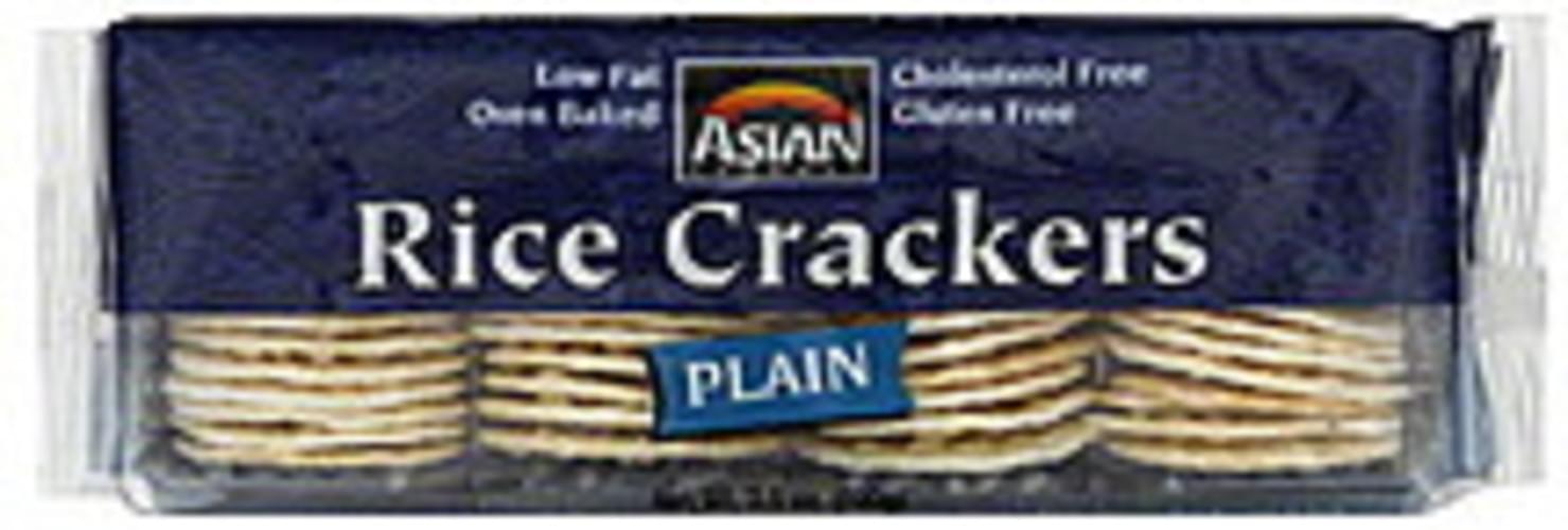 Asian Gourmet Plain Rice Crackers 3.5 oz, Nutrition Information Innit