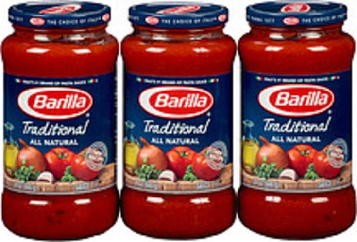 Barilla Sauces Traditional All Natural Pasta Sauce 72 oz, Nutrition
