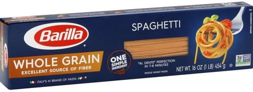 Barilla Whole Grain, Spaghetti Pasta - 16 oz