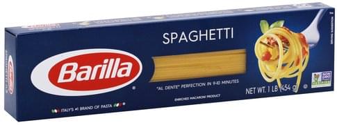 Barilla Spaghetti Pasta 1 Lb Nutrition Information Innit