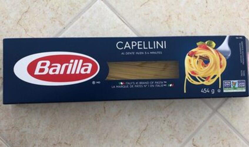 Barilla Capellini 85 g, Nutrition Information Innit