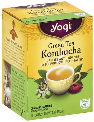 Yogi Kombucha Tea Bags Green 16 Ea Nutrition